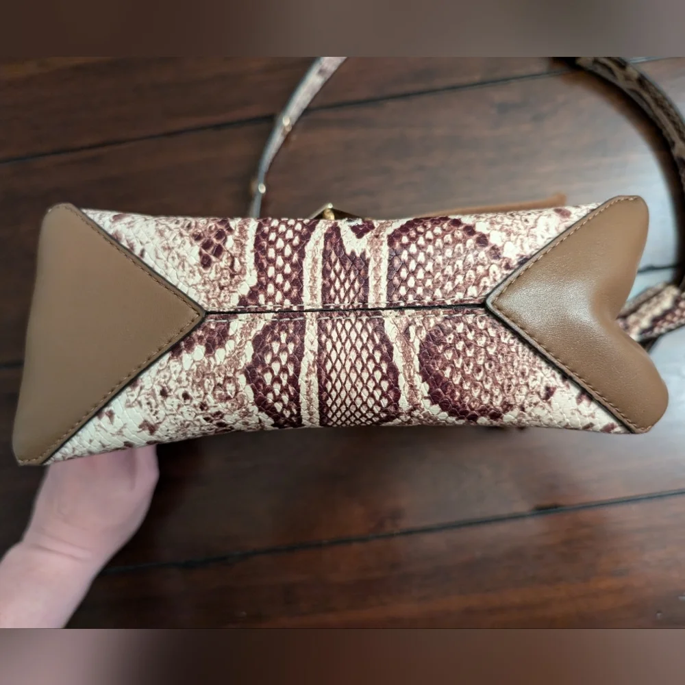 Michael Kors Cece Snakeskin Print Medium Shoulder Bag - Picture 6 of 13